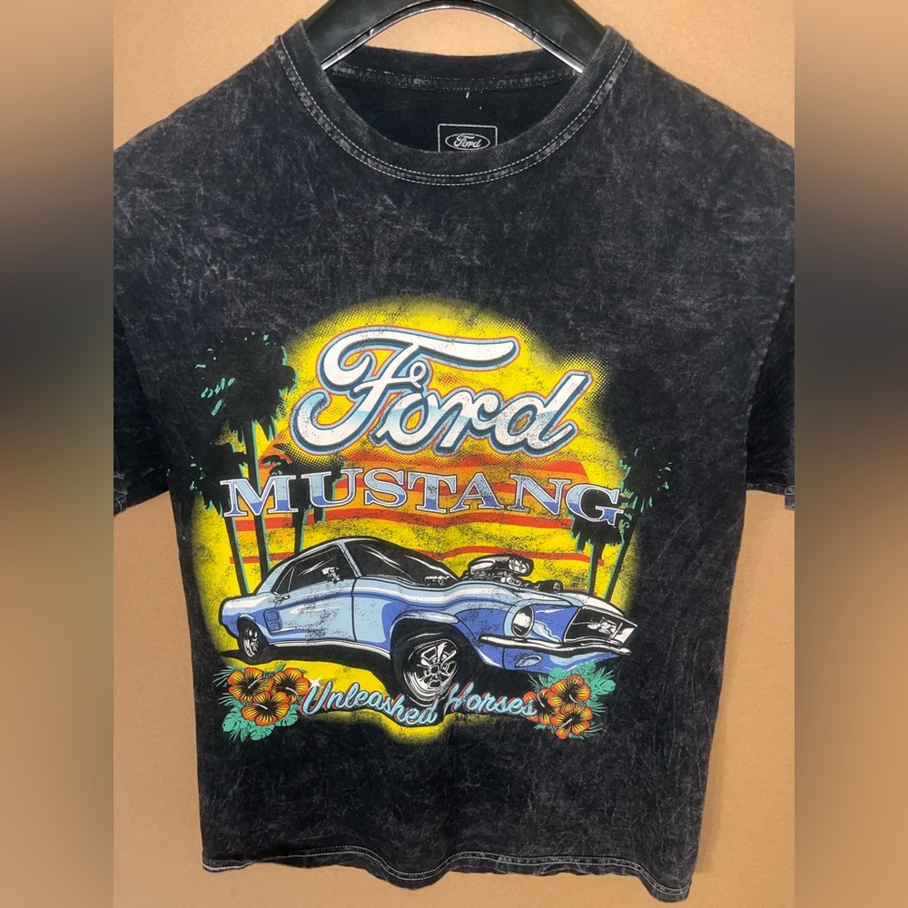 Ford Mustang AOP Unleashed Horses Officiall Licensed TShirt S/M All Over Print